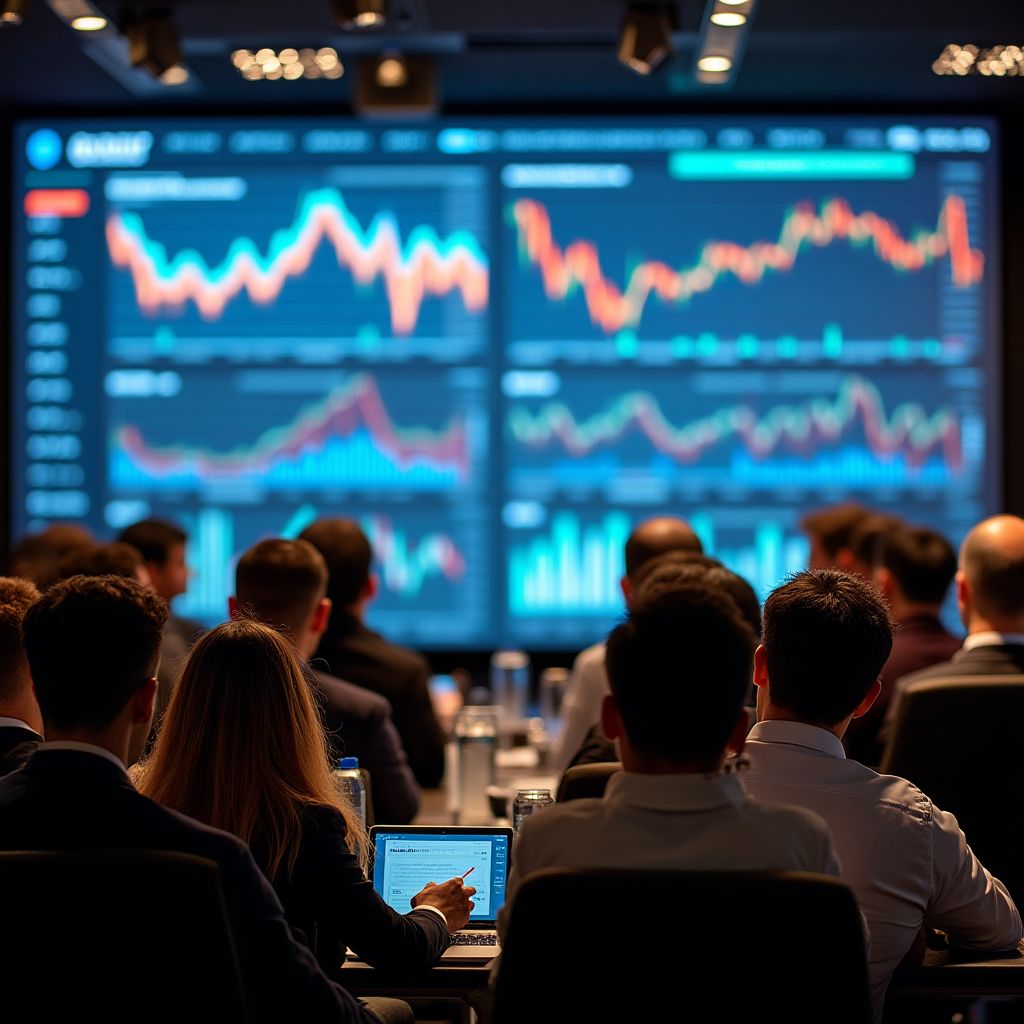 Grupo de personas en seminario de inversiones